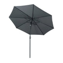 Instahut 3m Outdoor Umbrella Beach Pole Garden Patio Tilt Charcoal - RnR Galore
