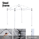 Instahut Gazebo 2x2m Outdoor Patio Garden Marquee Shade w/ Base Pods Black - RnR Galore