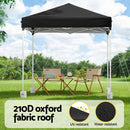 Instahut Gazebo 2x2m Outdoor Patio Garden Marquee Shade w/ Base Pods Black - RnR Galore