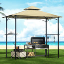 Instahut Gazebo Outdoor Patio Marquee BBQ Grill Shelter Garden Shade Hooks Beige - RnR Galore