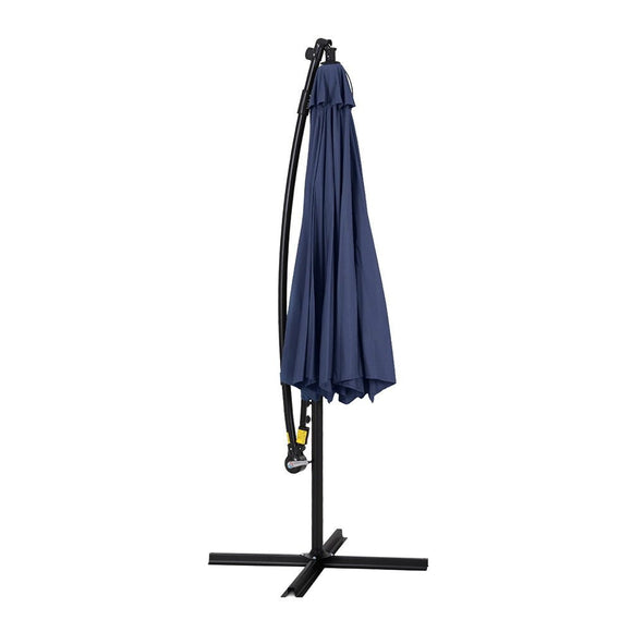 Instahut Outdoor Umbrella 3M Cantilever Beach LED Umbrellas Garden Shade Patio - RnR Galore