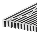 Instahut Retractable Folding Arm Awning Manual Sunshade 3Mx2.5M Grey White - RnR Galore