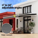 Instahut Retractable Folding Arm Awning Manual Sunshade 4.5Mx2.5M Grey - RnR Galore