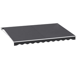 Instahut Retractable Folding Arm Awning Manual Sunshade 4.5Mx3M Grey - RnR Galore