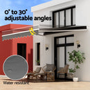 Instahut Retractable Folding Arm Awning Manual Sunshade 4Mx2.5M Grey - RnR Galore