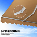 Instahut Retractable Folding Arm Awning Motorised Remoter Sunshade 2.5Mx2M Beige - RnR Galore