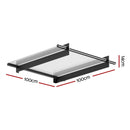 Instahut Window Door Awning Canopy 1mx1m Flat Transparent Sheet Metal Frame - RnR Galore