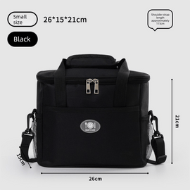 Insulated Lunch Bag Thermal Cooler Tote with Adjustable Shoulder Strap Waterproof Lining for Work School & Picnics Black Small - RnR Galore