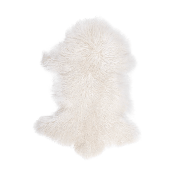Interior Ave - Mongolian Fur Throw - 90CM - White - RnR Galore