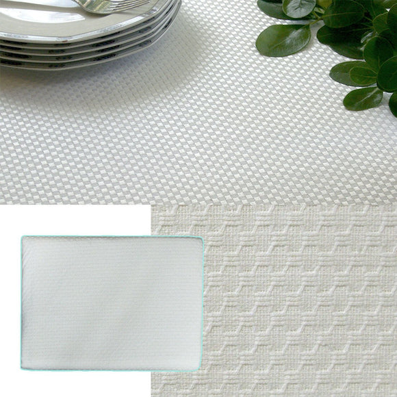 Invitation Prestige Cotton Rich Jacquard Off White Table Cloth 160 x 360 cm - RnR Galore