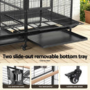 i.Pet Bird Cage Extra Large Aviary 185cm Pet Parrot Cage Castor Wheel Removable Divider - RnR Galore