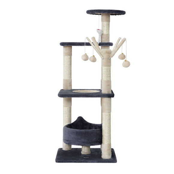 i.Pet Cat Tree 110cm Tower Scratching Post Scratcher Wood Condo House Bed Toys - RnR Galore