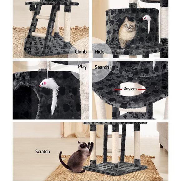 i.Pet Cat Tree 120cm Tower Scratching Post Scratcher Trees Bed Wood Condo Toys Bed - RnR Galore