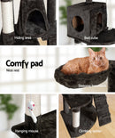 i.Pet Cat Tree 193cm Tower Scratching Post Scratcher Condo House Trees Grey - RnR Galore