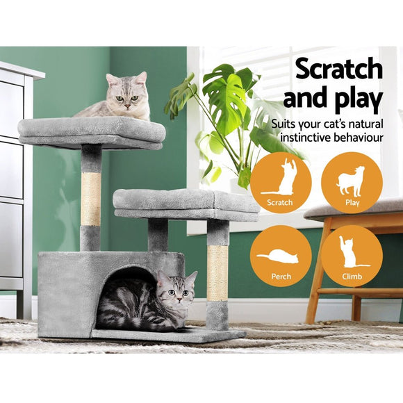 i.Pet Cat Tree 69cm Scratching Post Tower Scratcher Wood Condo House Bed Trees - RnR Galore