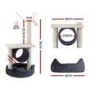 i.Pet Cat Tree 76cm Scratching Post Tower Scratcher Condo House Hanging toys - RnR Galore