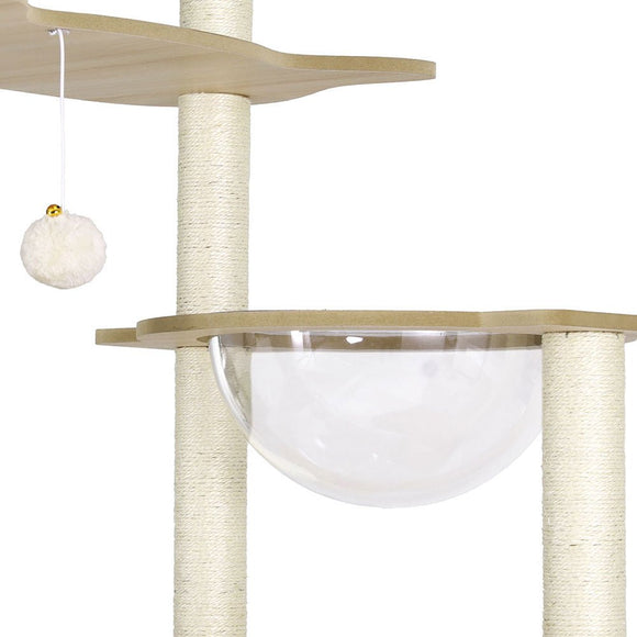 i.Pet Cat Tree Tower Scratching Post Scratcher 174cm Wood Bed Condo House Ladder - RnR Galore