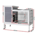 i.Pet Rabbit Hutch Chicken Coop 97cm x 49cm x 86cm Chicken Coop Large Run Wooden Outdoor Cage House - RnR Galore