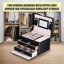 Jewellery Storage Box Girls Rings Necklaces Display Organiser Storage Case - RnR Galore