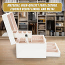 Jewellery Storage Box Girls Rings Necklaces Display Organiser Storage Case - RnR Galore