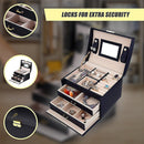 Jewellery Storage Box Girls Rings Necklaces Display Organiser Storage Case - RnR Galore