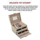Jewellery Storage Box Girls Rings Necklaces Display Organiser Storage Case - RnR Galore