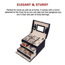 Jewellery Storage Box Girls Rings Necklaces Display Organiser Storage Case - RnR Galore