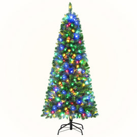 Jingle Jollys 1.8M Pre - lit Christmas Tree 8 Mode Multi Colour 200 LED Light Xmas - RnR Galore