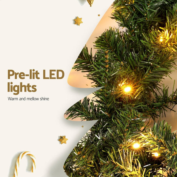 Jingle Jollys 20M Christmas Garland LED Lights Party Xmas Decorations 1400 Tips - RnR Galore