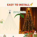 Jingle Jollys 2.5M Christmas Lights Waterfall String Light 300 LED Star Topper - RnR Galore
