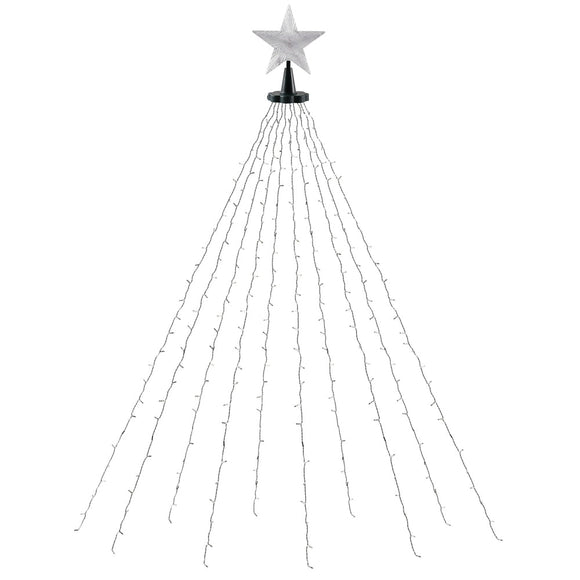 Jingle Jollys 2.5M Christmas Lights Waterfall String Light 300 LED Star Topper - RnR Galore