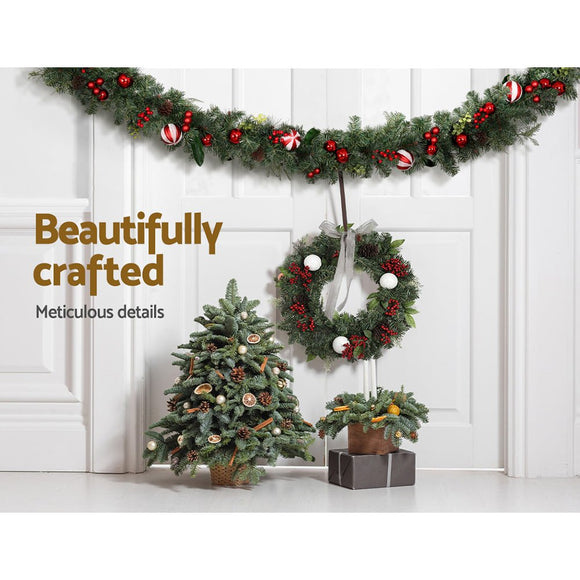 Jingle Jollys 2.7m Christmas Garland with Decorations Xmas Wedding Party - RnR Galore