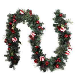 Jingle Jollys 2.7m Christmas Garland with Decorations Xmas Wedding Party - RnR Galore