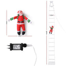 Jingle Jollys 3.5M Christmas Lights 300 LED Ladder Light with Santa Claus Decor - RnR Galore
