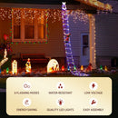 Jingle Jollys 3.5M Christmas Lights 300 LED Ladder Light with Santa Claus Decor - RnR Galore