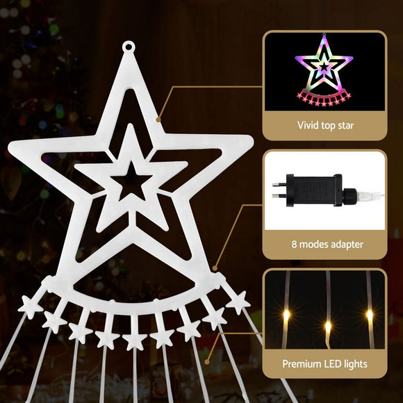 Jingle Jollys 3.8M Christmas Lights Waterfall String Light 340 LED - RnR Galore