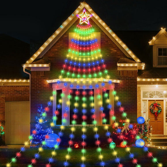 Jingle Jollys 3.8M Christmas Lights Waterfall String Light 340 LED - RnR Galore
