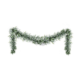 Jingle Jollys 3M Christmas Garland Pre - lit LED Lights Snow Frosted Tips Decor - RnR Galore