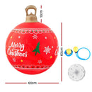 Jingle Jollys Christmas Inflatable Ball 60cm Led Illuminated Xmas Decoration Red - RnR Galore