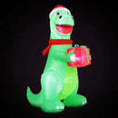 Jingle Jollys Christmas Inflatable Dinosaur 1.8M Height LED Decorations Illuminated - RnR Galore