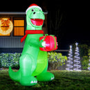 Jingle Jollys Christmas Inflatable Dinosaur 1.8M Height LED Decorations Illuminated - RnR Galore