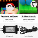 Jingle Jollys Christmas Inflatable Santa Bench 1.8M LED Illuminated Decorations - RnR Galore