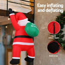 Jingle Jollys Christmas Inflatable Santa Climbing LED Illuminated Decorations 1.9M - RnR Galore