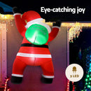 Jingle Jollys Christmas Inflatable Santa Climbing LED Illuminated Decorations 1.9M - RnR Galore