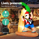Jingle Jollys Christmas Inflatable Santa Guitar 2.1M Led Illuminated Decorations - RnR Galore