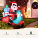 Jingle Jollys Christmas Inflatable Santa Motorbike LED Illuminated Decorations - RnR Galore