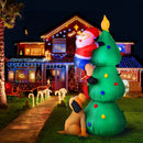Jingle Jollys Christmas Inflatable Santa Tree 1.8M Illuminated Decorations - RnR Galore
