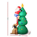Jingle Jollys Christmas Inflatable Santa Tree 1.8M Illuminated Decorations - RnR Galore