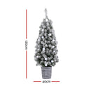 Jingle Jollys Christmas Tree 1.2M Potted Snowy Xmas Tree - RnR Galore