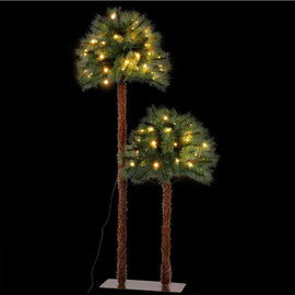 Jingle Jollys Christmas Tree 1.5+1m LED Xmas Palm Tree Party Decorations 2 in 1 - RnR Galore